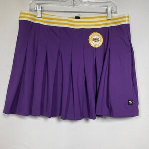 LSU Tigers NCAA Football The Wild Collective Purple Pleated Skort Women's XL NWT